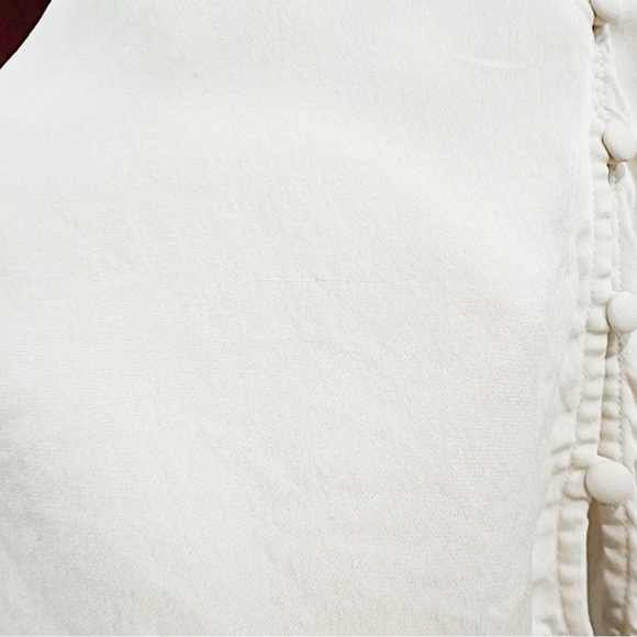 Joie Pink Silk Bolona V Neck Ruffle Sleeve Top - Picture 11 of 12